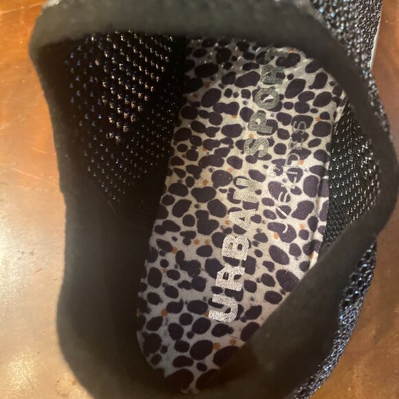 NWOT URBAN SPORT by J SLIDES Black Sparkly Shoe Size 9 - Picture 4 of 5